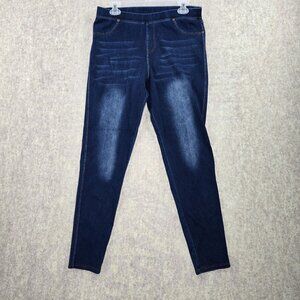 Lidy Womens Jean Jeggings Dark Wash Size XL Stretch Fabric Pull-On Slim Fit